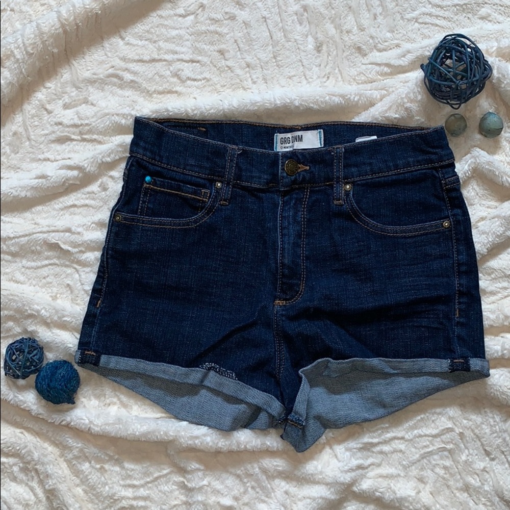 High Rise Denim Short